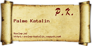 Palme Katalin névjegykártya