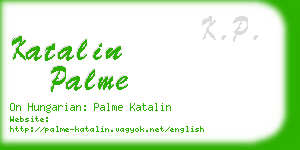 katalin palme business card